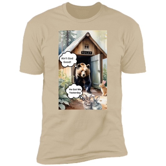 Bear Toilet Rabbits  Premium Short Sleeve T-Shirt