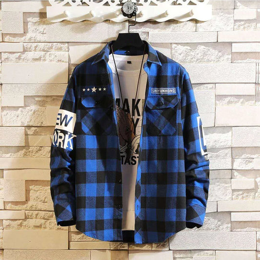 Men's Shirt Classic Plaid Long Sleeve