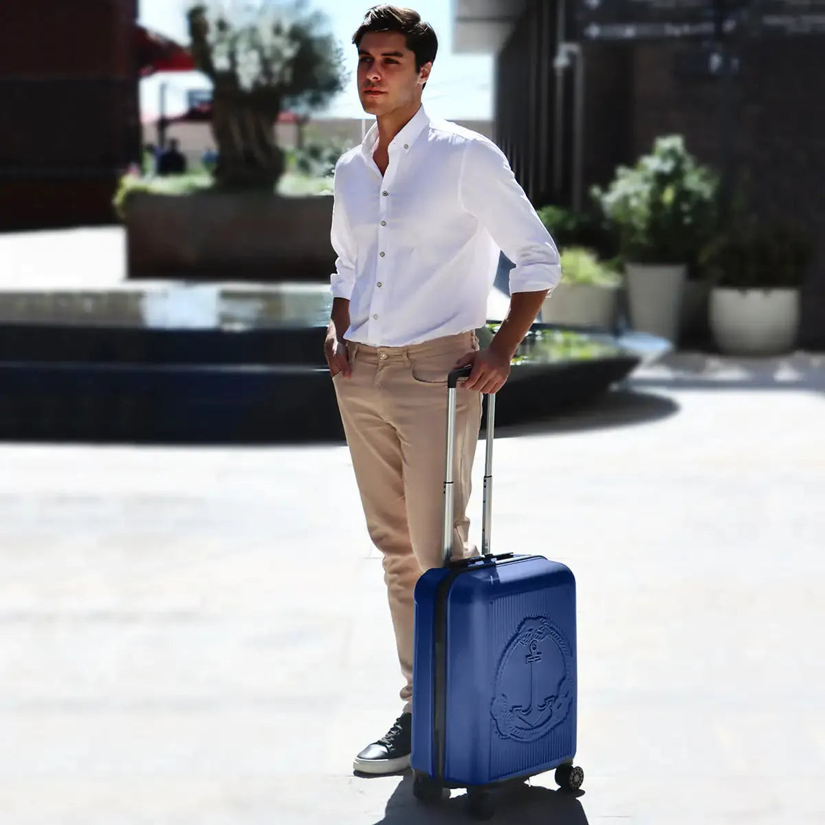 Biggdesign Ocean Carry On Luggage, Blue, Small - CEW Store