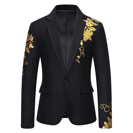 New Fashion Paisley Hot Stamping Print Mens Suit
