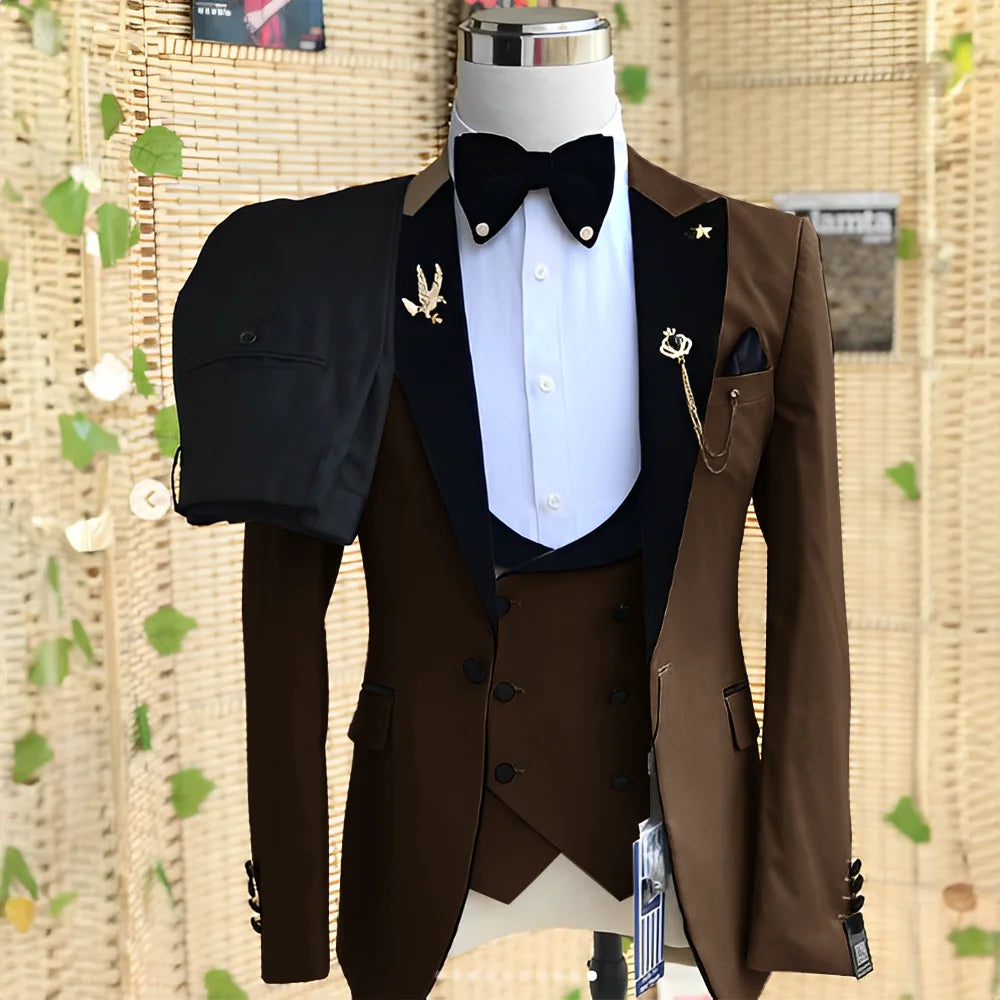 Groom Tuxedo Formal Blazer Elegant Suit for Men