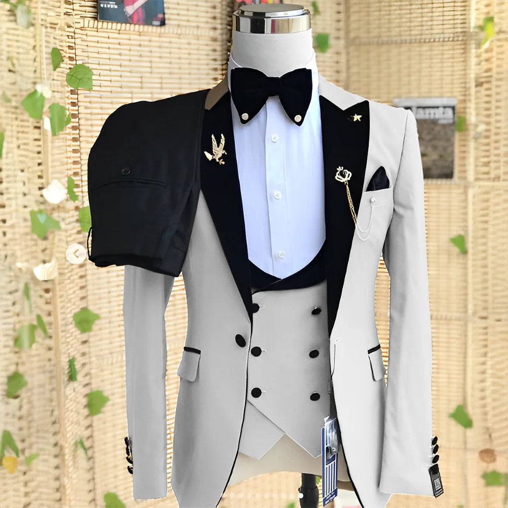 Groom Tuxedo Formal Blazer Elegant Suit for Men