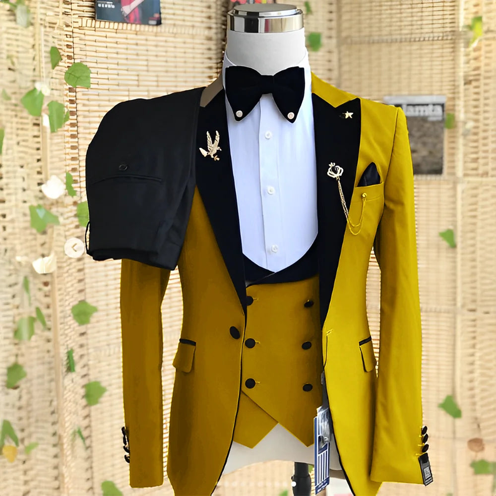 Groom Tuxedo Formal Blazer Elegant Suit for Men