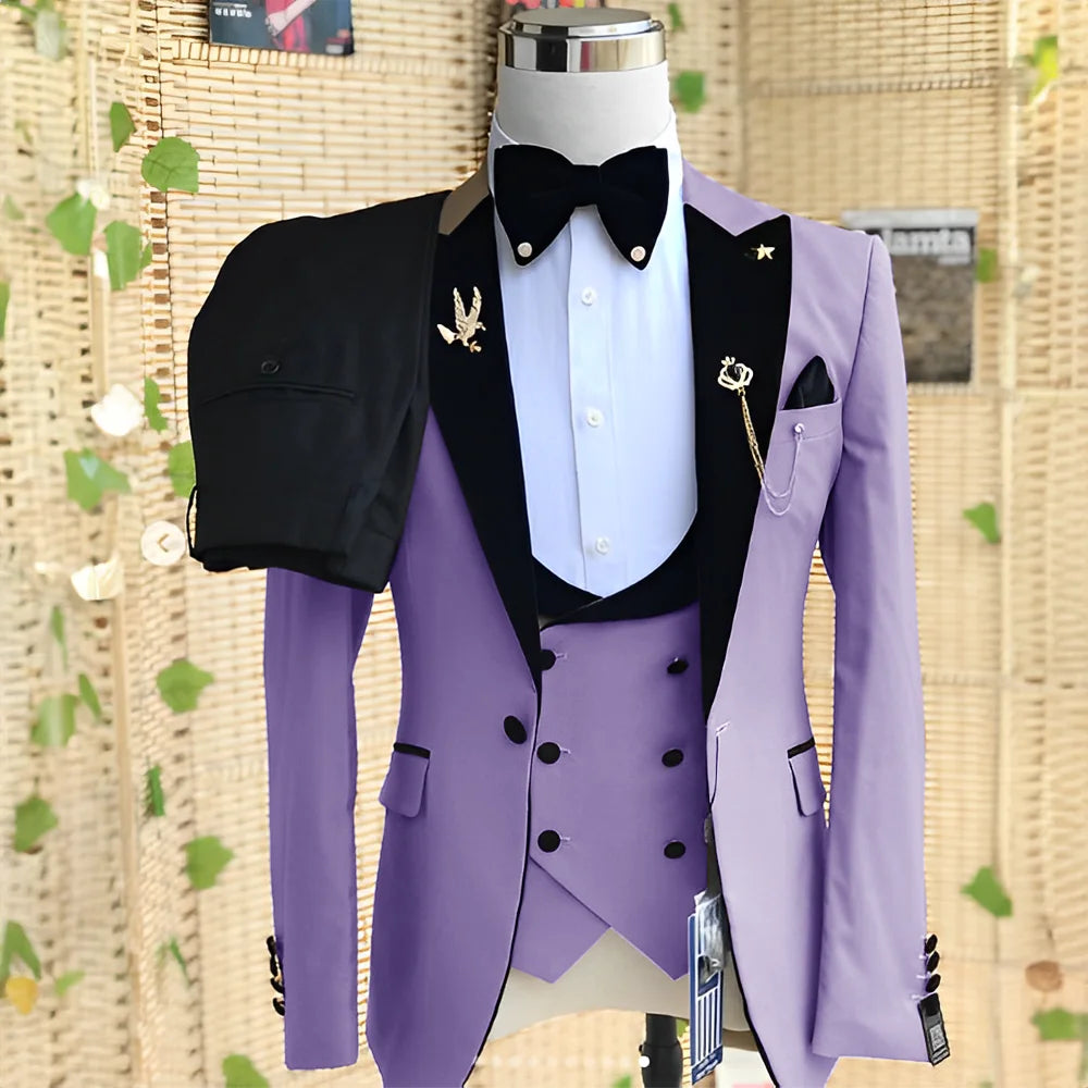 Groom Tuxedo Formal Blazer Elegant Suit for Men