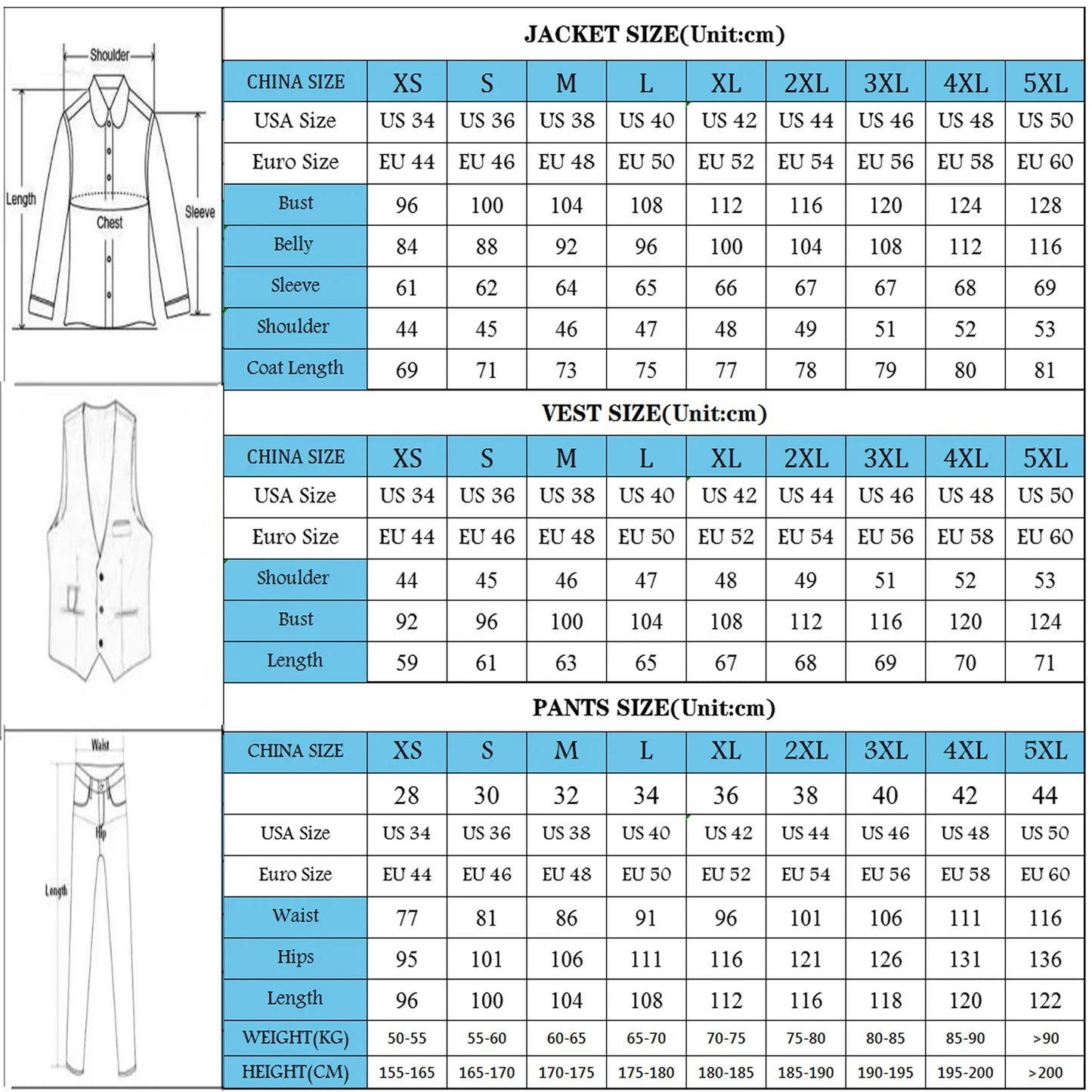 New Male Tuxedos Suit Tailor-Made