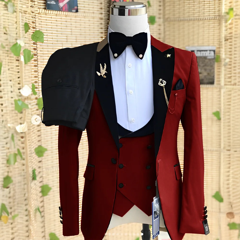 Groom Tuxedo Formal Blazer Elegant Suit for Men