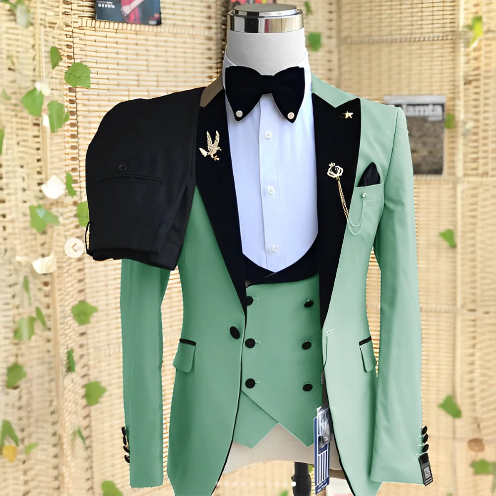 Groom Tuxedo Formal Blazer Elegant Suit for Men