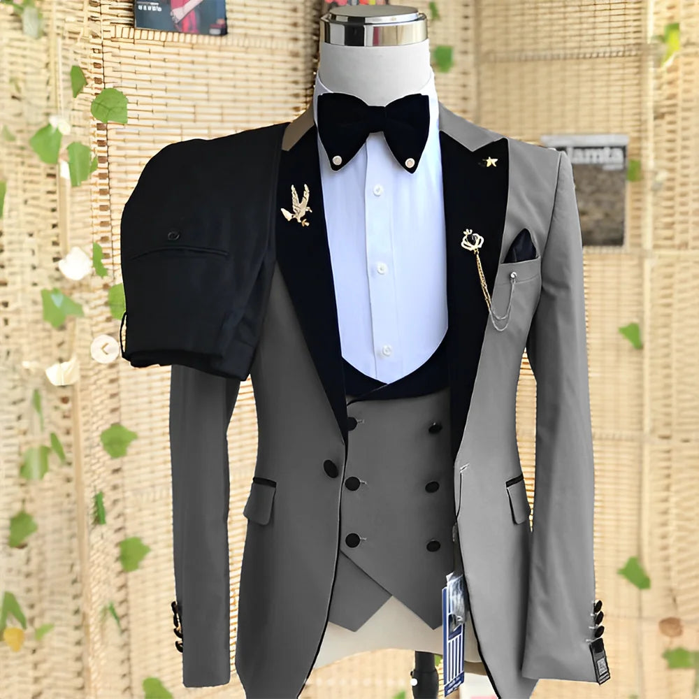 Groom Tuxedo Formal Blazer Elegant Suit for Men