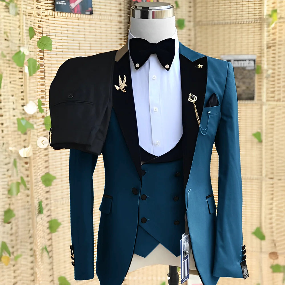 Groom Tuxedo Formal Blazer Elegant Suit for Men