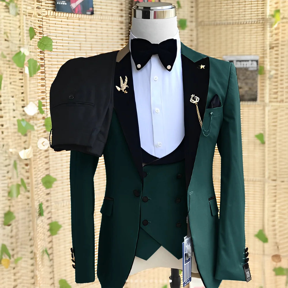 Groom Tuxedo Formal Blazer Elegant Suit for Men
