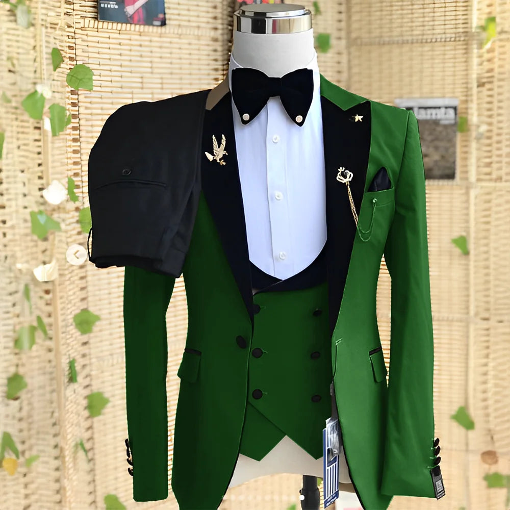 Groom Tuxedo Formal Blazer Elegant Suit for Men