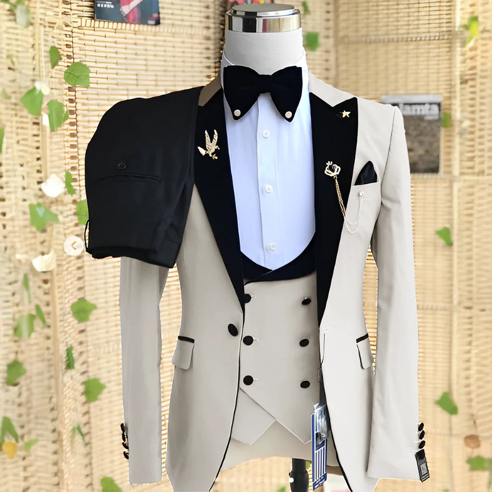 Groom Tuxedo Formal Blazer Elegant Suit for Men