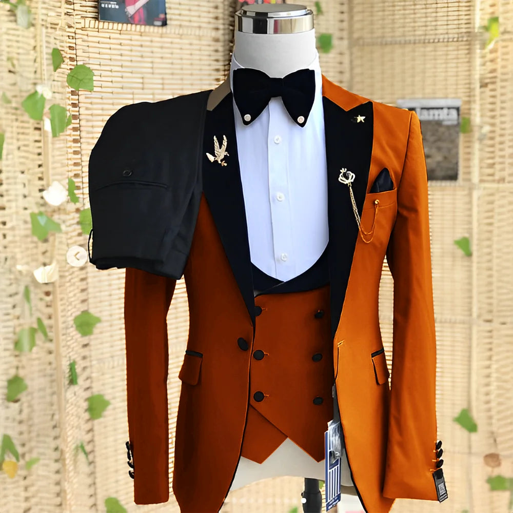 Groom Tuxedo Formal Blazer Elegant Suit for Men