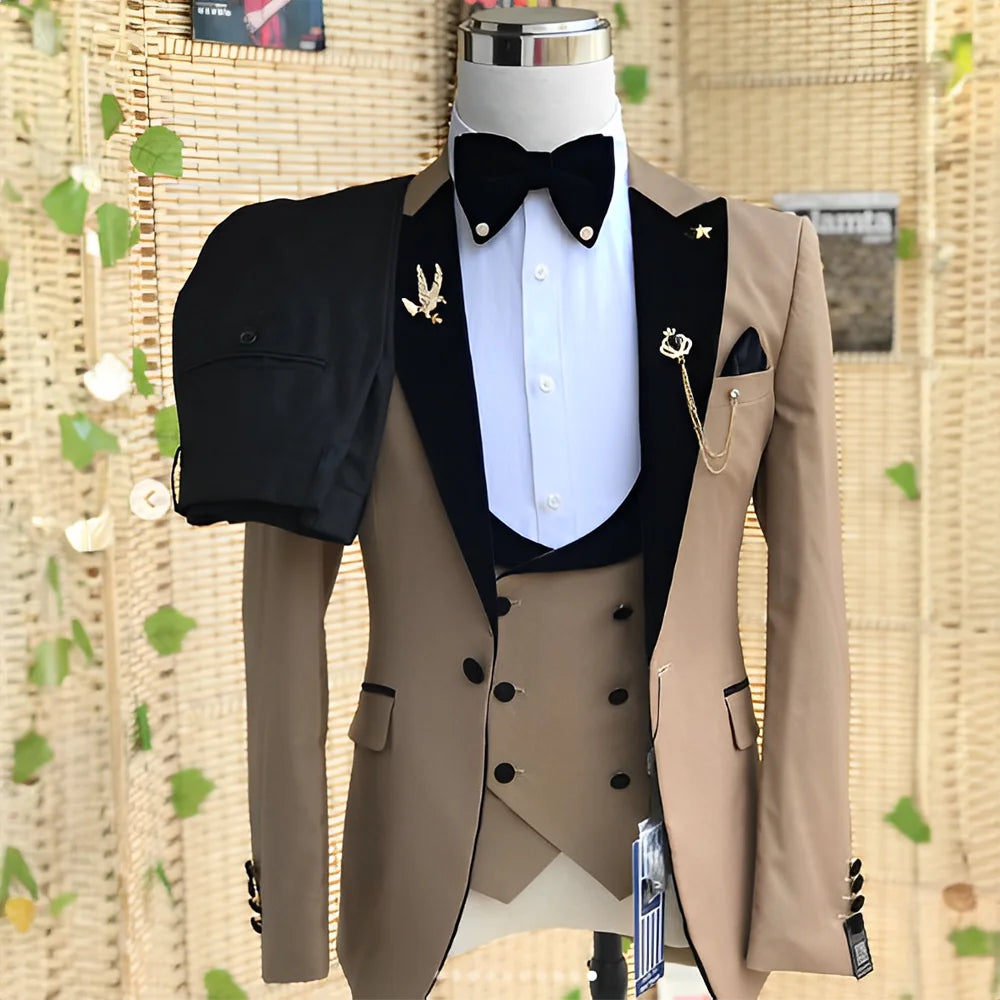 Groom Tuxedo Formal Blazer Elegant Suit for Men