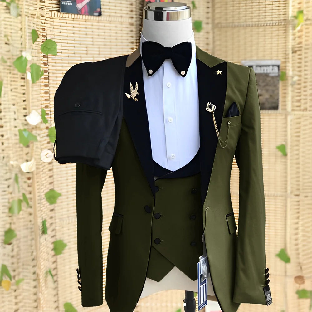 Groom Tuxedo Formal Blazer Elegant Suit for Men