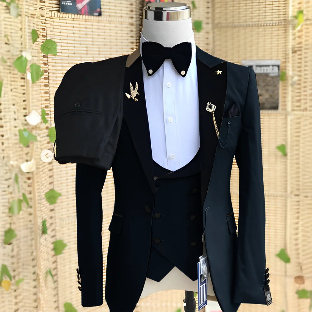 Groom Tuxedo Formal Blazer Elegant Suit for Men