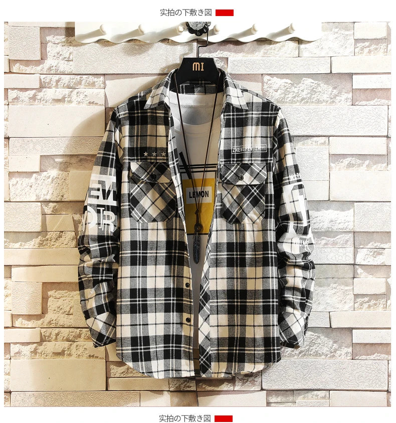 Men's Shirt Classic Plaid Long Sleeve