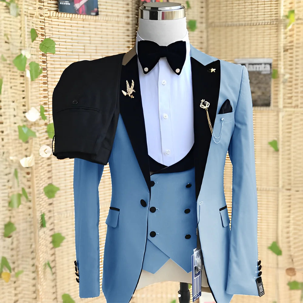 Groom Tuxedo Formal Blazer Elegant Suit for Men