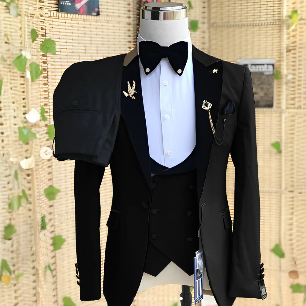 Groom Tuxedo Formal Blazer Elegant Suit for Men