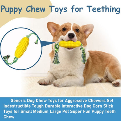 Puppy Toothbrush Clean Teeth Interactive Corn Toys Dog Toys Aggressive Chewers Dog Chew Toys