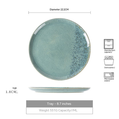 Minimalist Chinese Style Household Ceramic Plates