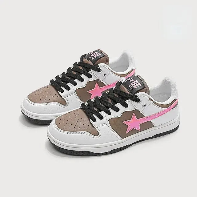 Y2K Women Shoes Fashion Classic Sneakers Multicolor Retro Star Skateboard Shoes men woman Couple Students Outdoor Casual Sport - CEW Store