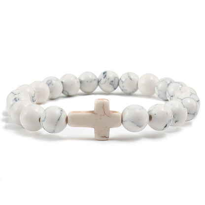 Blue Turquoise Cross Bracelet