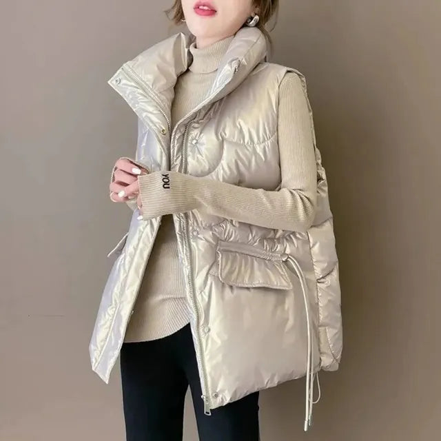 Warm Women Coats Winter Sleeveless