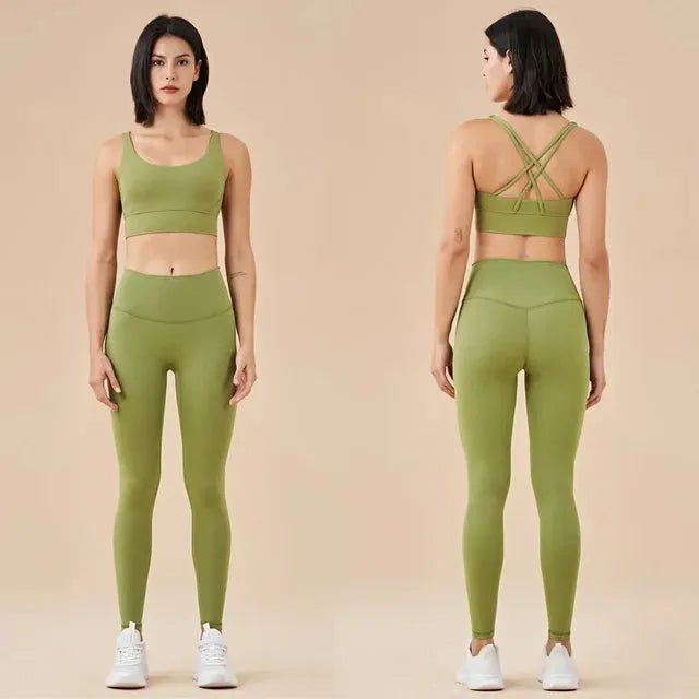 Seamless Yoga Set Gym Fitness Clothing Women Workout Set - CEW Store