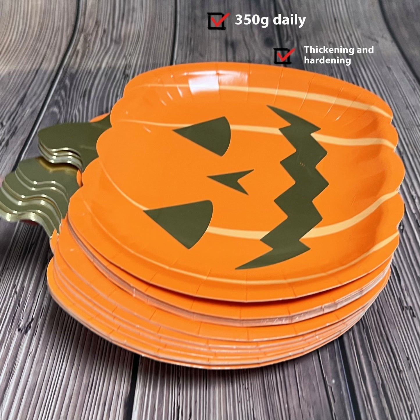 Disposable Dinner Plates DIY Pumpkin Halloween Paper Plates