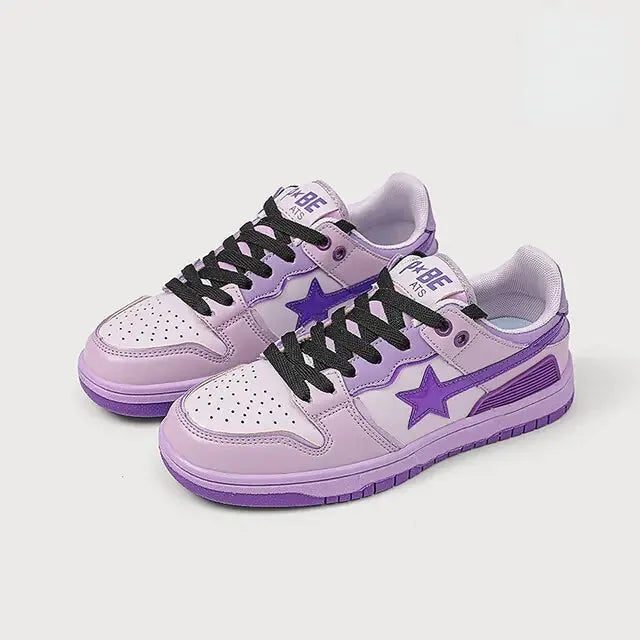 Y2K Women Shoes Fashion Classic Sneakers Multicolor Retro Star Skateboard Shoes men woman Couple Students Outdoor Casual Sport - CEW Store