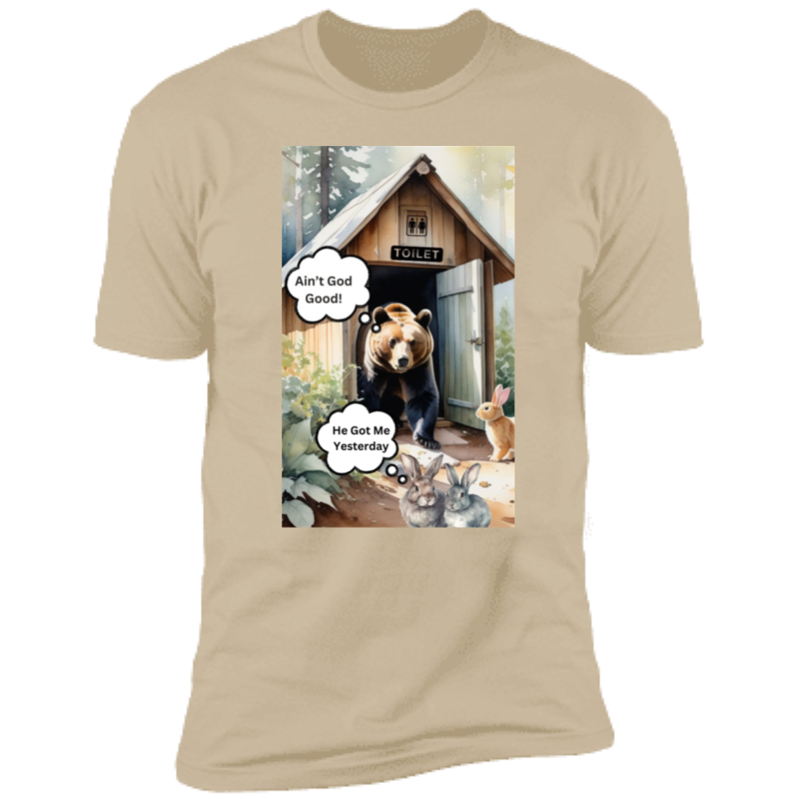 Bear Toilet Rabbits  Premium Short Sleeve T-Shirt