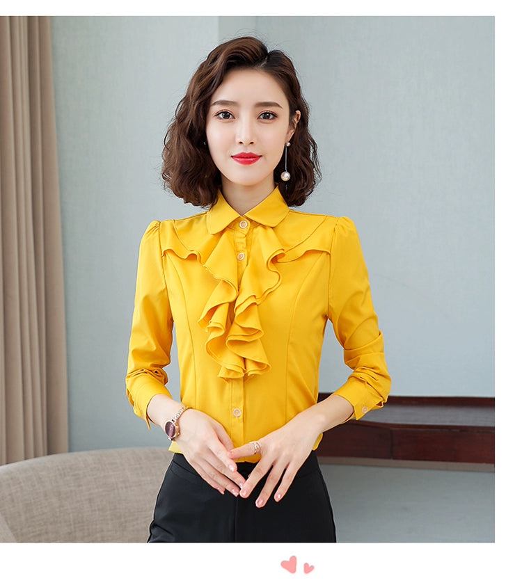 Early Spring New Chiffon Long Sleeve Business Wear Silm Shirt