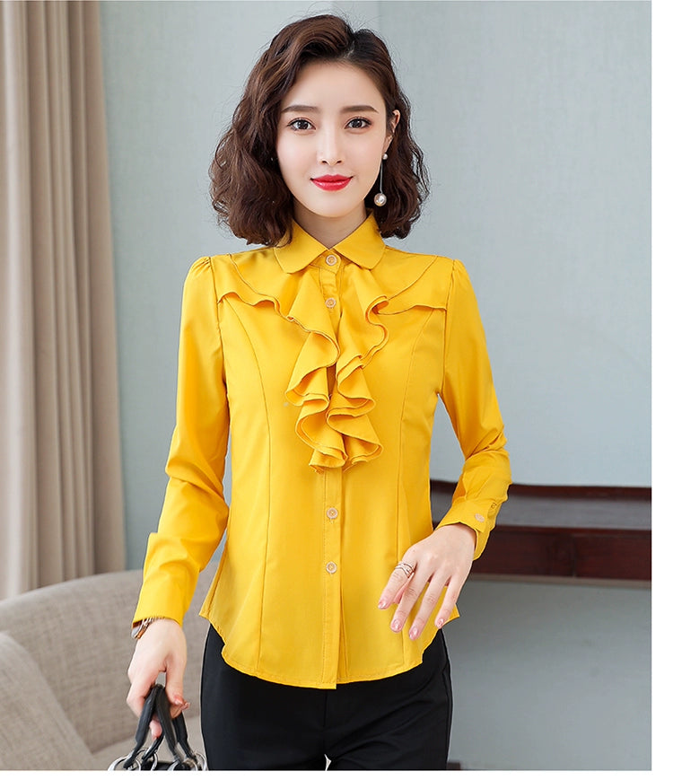 Early Spring New Chiffon Long Sleeve Business Wear Silm Shirt