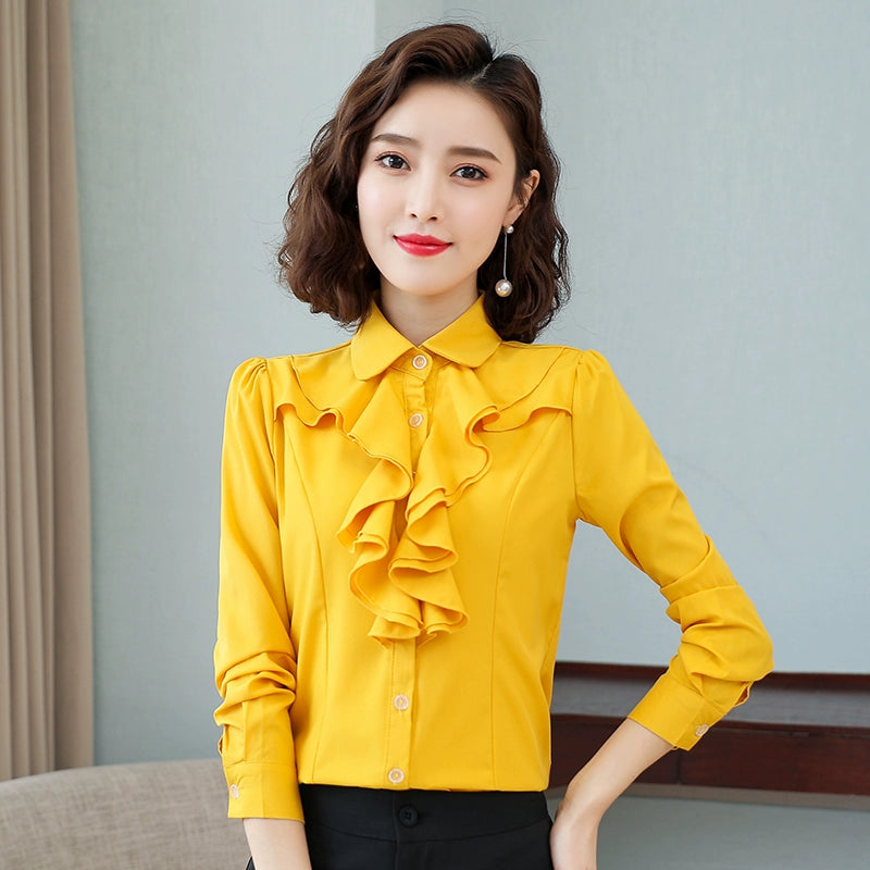 Early Spring New Chiffon Long Sleeve Business Wear Silm Shirt