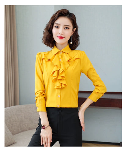 Early Spring New Chiffon Long Sleeve Business Wear Silm Shirt