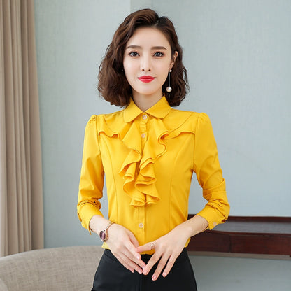 Early Spring New Chiffon Long Sleeve Business Wear Silm Shirt