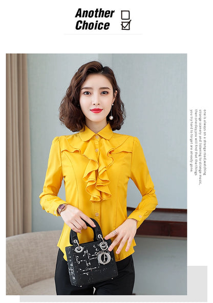 Early Spring New Chiffon Long Sleeve Business Wear Silm Shirt