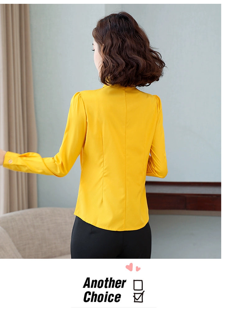 Early Spring New Chiffon Long Sleeve Business Wear Silm Shirt