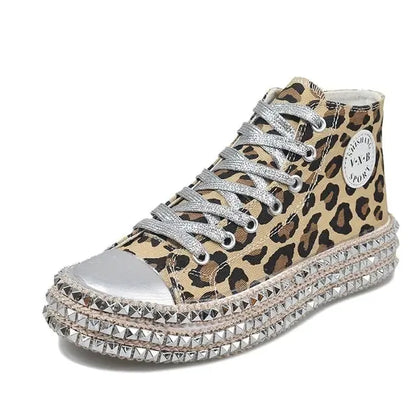 Women Leopard Canvas Shoes - CEW Store