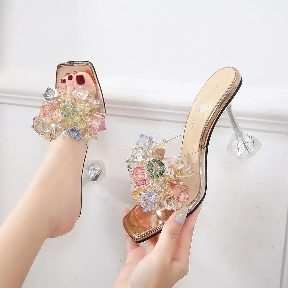 Sexy Casual Shoes Plus Size Women Open Toe Transparent Slippers - CEW Store