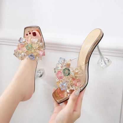 Sexy Casual Shoes Plus Size Women Open Toe Transparent Slippers - CEW Store