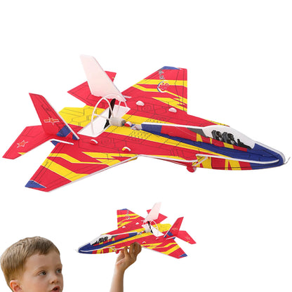 Electric Airplane Toy Rechargeable Throwing Foam Plane Flight Mode Glider Plane With Spinning Function Outdoor Flying Toys