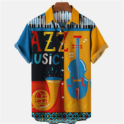 Hawaiian men's short-sleeved shirt