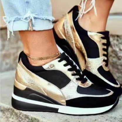 Women Sport Casual Sneakers Wedge Heel Walking Running Shoes 2024