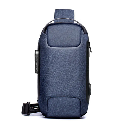 Men's Waterproof USB Oxford Crossbody Bag