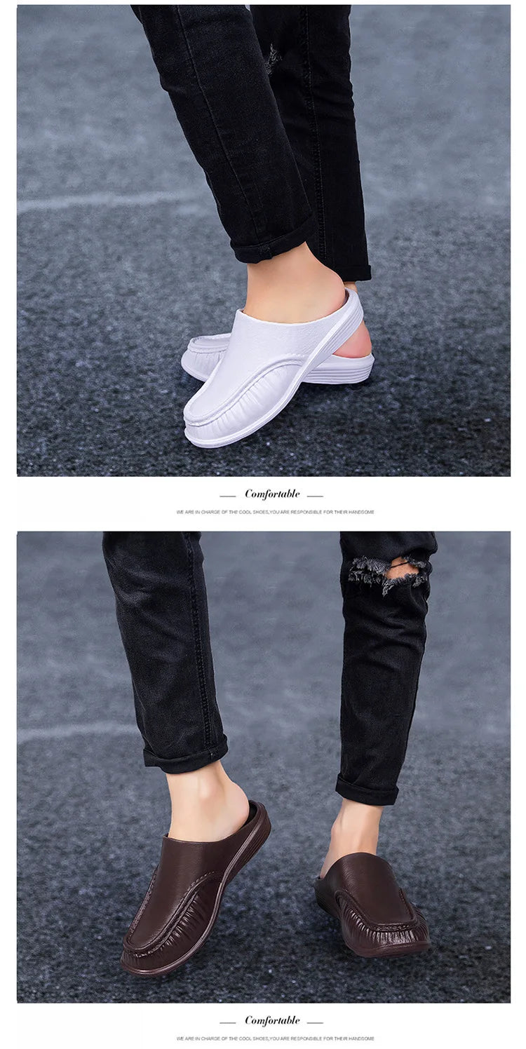 Plus Size Shoes for Men 40-47 Men's Slippers Eva Slip-on Flats Walking Shoes