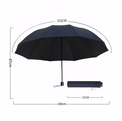 130CM Oversized Folding Windproof Waterproof Large Sun Rain Umbrella Travel Family Use