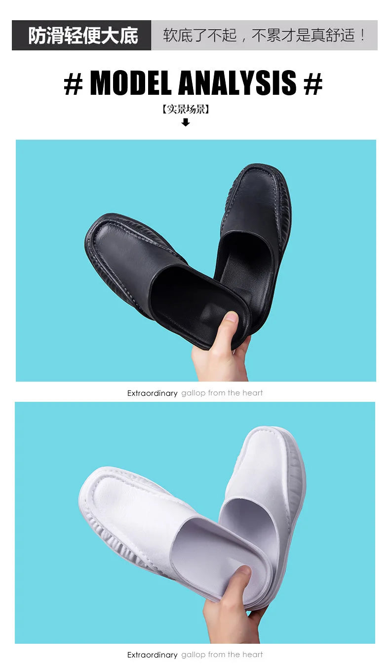 Plus Size Shoes for Men 40-47 Men's Slippers Eva Slip-on Flats Walking Shoes