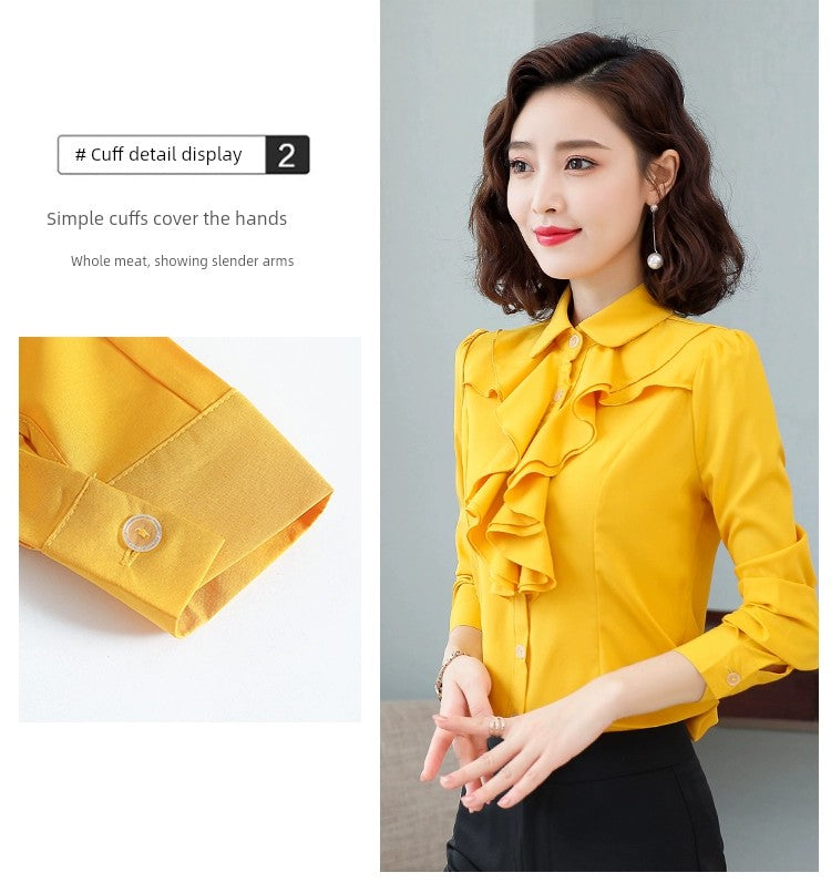 Early Spring New Chiffon Long Sleeve Business Wear Silm Shirt